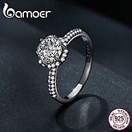 Anel Moissanite Bamoer: Elegância em Prata 925 - imagem 1