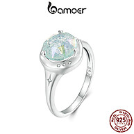 Anel Prata 925 Bamoer com Zircônia Verde - imagem 1