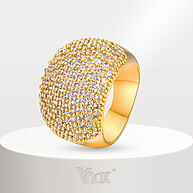 Anel Vnox Fashion Punk: Elegância com Revestimento de Ouro - imagem 1
