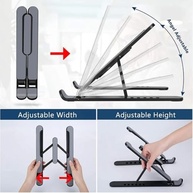Suporte Ajustável para Notebook e Tablet com 6 Ângulos | Estrutura Triangular em Plástico Reforçado - imagem 4
