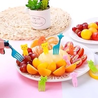 Kit 10 Mini Garfinhos Infantil com Design Animal - Para Petiscos, Frutas e Sobremesas Divertidas - imagem 5
