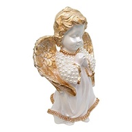 Escultura de Anjo da Guarda em Pérola Branca - Decoração Sagrada para Bebês e Crianças - imagem 5