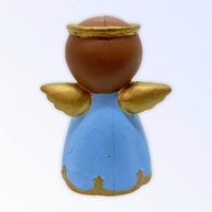 Anjo da Guarda em Resina Azul - Anjinho Rezando 7 cm | Proteção e Fé com Estilo - imagem 4