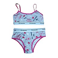Kit 3/2/1 Lingerie Juvenil Top e Calcinha Confortável para 8 a 12 Anos - imagem 1