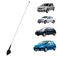 Antena Haste Curta Preta para Renault Logan, Clio, Sandero e Peugeot 106, 206, 207, 306 | Ford Ka, Fiesta, Focus - imagem 2