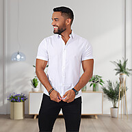 Camisas Masculinas Algodão: Kit 3 Anti-Amasso! - imagem 1
