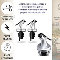 Dosador de Azeite e Vinagre: Kit 2 Anti-Gotejamento - imagem 2