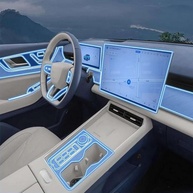 Película Protetora TPU Anti-Arranhão para Console Central Cadillac XT5 2025 - Interior Impecável - imagem 1