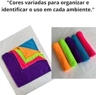Kit 5 Panos de Microfibra 28x28cm - Super Absorventes, Anti-Risco e Laváveis - imagem 5