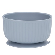 Tigela para Bebê com Base de Sucção - Silicone Seguro Anti-Derramamento Multifuncional para Refeições sem Bagunça (Cinza Azul) - imagem 1