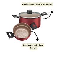 Cuscuzeira Turim 16cm: 4 Funções Antiaderente! - imagem 2