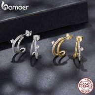 Brincos Prata 925 Moissanite Bamoer: Elegância Antialérgica - imagem 2