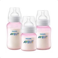 Kit Mamadeiras Avent Clássica Anticólica Rosa - 125ml, 260ml e 310ml - Philips Avent - imagem 1