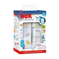 NUK Kit Mamadeiras Anticólica Dia e Noite 300ml com Indicador de Temperatura e Brilha no Escuro - imagem 1