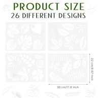 26 Adesivos de Janela em Formato de Folha - Proteção Anticolisão para Pássaros com Design Decorativo - imagem 3
