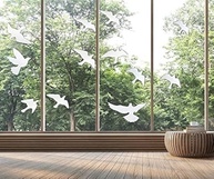 Adesivos Anticolisão para Pássaros - Proteção Transparente para Janelas e Portas de Vidro (12 Peças) - imagem 2