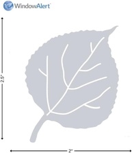 WindowAlert Adesivo Anticolisão para Pássaros - 4 Pacotes com 8 Decalques UV Refletivos - Proteja sua Janela com Design Aspen Leaf - imagem 4