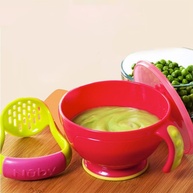 Preparador de Papinhas Multifuncional com Amassador e Base Antiderrapante - Bowl Vermelho - imagem 1