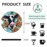 Conjunto de 2 Porta-Copos para Carro Tie Dye - Design Divertido e Antiderrapante, 7 cm, Neoprene Premium - imagem 3
