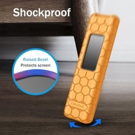 Capa Protetora Fintie para Controle Remoto Samsung Solar Cell - Silicone Antiderrapante Laranja - imagem 5