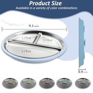 Pratos Infantil Aço Inox com Sucção LQCOZYM - Base Silicone Antiderrapante - imagem 3