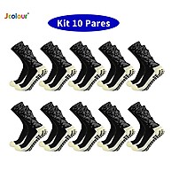 Meias de Futebol Profissional: Kit 10 Antiderrapantes - imagem 2