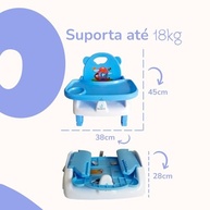 Cadeirinha de Alimentação Portátil Dobrável para Bebês com Pés Antiderrapantes e Bandeja Removível - imagem 3