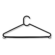 Cabides Reforçados: Kit 30 Preto Antideslizantes - imagem 2