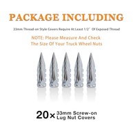 Tampas de Porca Cromadas 33mm para Caminhões - Proteção e Estilo Antiferrugem (20 Unidades) - imagem 4