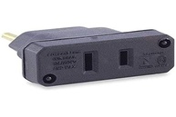 Adaptador Pino Chato Antigo para Tomada Nova Force Line - Preto Bivolt 10A - imagem 2