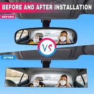 Espelho Retrovisor Panorâmico Universal 30.5cm: Visão Ampla e Antirreflexo para Seu Carro - imagem 5