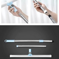 Rodo Articulado 180° com Silicone Premium e Cabo Inox - Desmontável e Antirrisco para Banheiro e Vidros - imagem 4