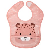 Baba Antissaliva Infantil com Estampa Oncinha – Babador Impermeável com Bolso Pega-Migalhas - imagem 2
