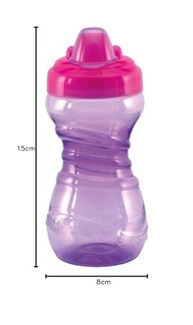 Kuka Copo Fun 330 ml Rosa - Antivazamento com Bico Retrátil para Crianças - imagem 3