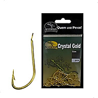 Anzol Chapinha Crystal Gold Sem Furo – Pesca com Alta Performance - imagem 1