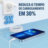 Carregador Turbo 25W iPhone 8 ao 14 Pro Max + Cabo 1m - Anatel - imagem 3