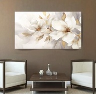 Quadro Decorativo 100x70cm com Flores Brancas ao Vento - Canvas Premium com Bordas Infinitas para Sala e Escritório - imagem 5
