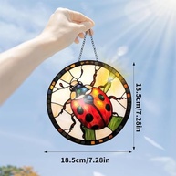 Apanhador Solar de Acrílico Colorido com Design de Vitral - Decoração de Janela e Arco-Íris para Casa e Jardim - imagem 3