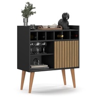 Aparador Buffet Florença - Design Retro com Adega e Prateleiras | Ideal para Sala de Jantar, Cozinha e Área de Conforto - imagem 2