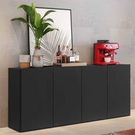 Aparador Buffet 4 Portas Preto: Organize com Estilo! - imagem 1