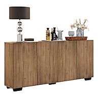 Aparador Buffet Veneza 4 Portas – Rustic/Preto - imagem 1