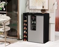 Aparador com Adega Lateral para Cervejeira em Design Moderno Preto/Nature - Ideal para Ambientes Sofisticados - imagem 2