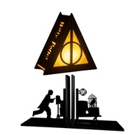 Aparador de Livros com Luminária LED Inspiração Harry Potter - Plataforma 9 3/4 com Insígnia Mágica - imagem 2