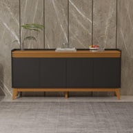 Buffet Aparador Ripado 4 Portas Astúrias 180cm com Pés de MDF | Design Moderno e Funcionalidade - imagem 5