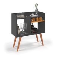 Aparador Buffet Industrial RUBI - Design Moderno para Hall, Escritório e Adega | Quality Móveis Cinza-Nature - imagem 2