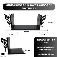 Aparador Organizador de Livros Bibliocanto Preto - Design Moderno e Funcionalidade - imagem 3
