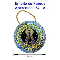 Enfeite de Parede em Cerâmica Nossa Senhora Aparecida - 16cm - Decoração Sagrada - imagem 5