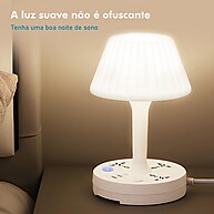Luminária de Mesa COIBEU com 3 Tomadas e USB: Iluminação e Energia em Um Só Aparelho - imagem 2