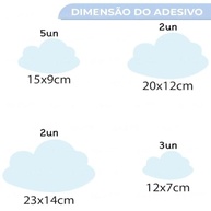 Adesivo de Parede Infantil Nuvens Lavável - Seguro e Fácil Aplicação para Quarto de Bebê - imagem 3