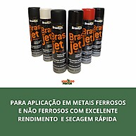 Tinta Spray Preto Brilhante Brasilux 400ml: Secagem Rápida e Fácil Aplicação - imagem 2